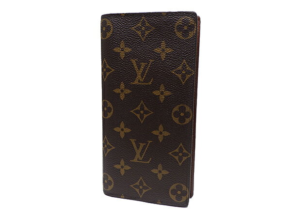 LOUIS VUITTON ルイ・ヴィトンポルトフォイユ・ブラザ M665402つ折り長財布 モノグラムライン内側にイニシャル入り【中古】【送料無料】【質屋出品】