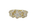 リング 指輪K18(ゴールド) ダイヤモンド0.331/0.943ct【実寸】11号 フラワー【中古】【送料無料】【質屋出品】