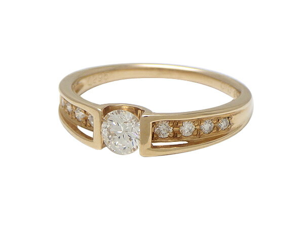 樂天商城 - リング 指輪K18PG(ピンクゴールド) ダイヤモンド0.296/0.10ct【実寸】11号【中古】【送料無料】【質屋出品】