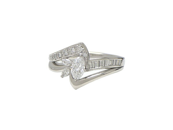 樂天商城 - リング 指輪Pt900(プラチナ) ダイヤモンド0.350/0.39ct【実寸】15号【中古】【送料無料】【質屋出品】