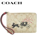 【COACH】 コーチ 干支コレクション 限定うさぎ柄 ポーチ ルーナ ニューイヤー コーナージップ リストレット アウトレット cf372