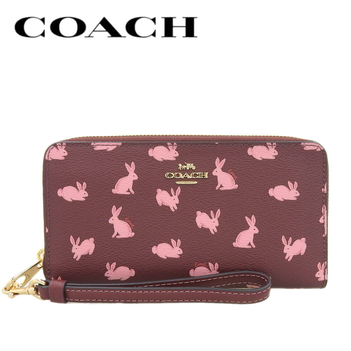 コーチ 【COACH】 コーチ 干支コレクション 限定 うさぎ柄 長財布 ルーナー ニュー イヤー ロング ジップ アラウンド ウォレット・ラビット プリント アウトレット cf525