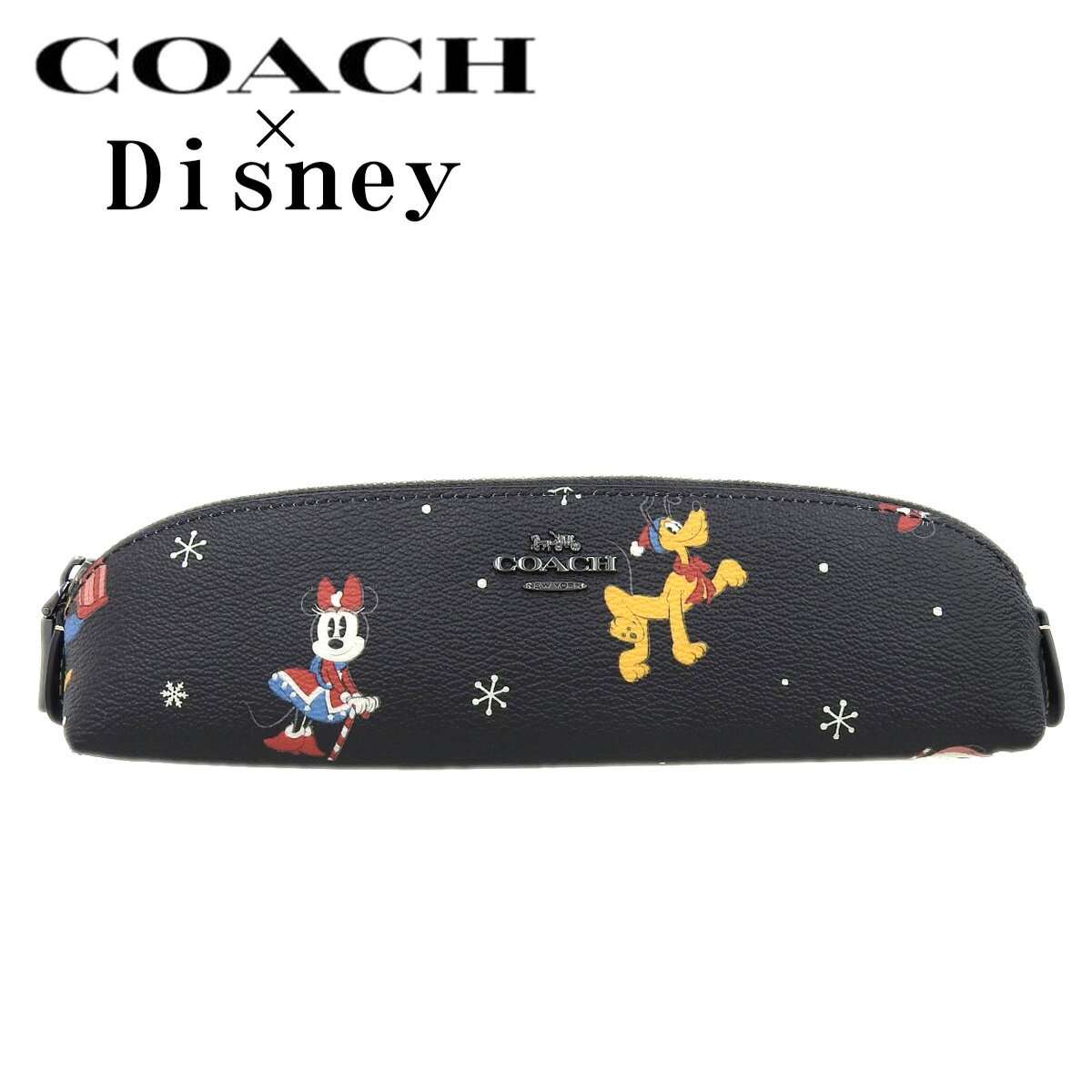 【COACH】 コーチ×ディズニーホリデー コラボコレクション ペンケース ホリデイ プリント ペンシルケース ミッキー アウトレット cn570