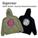 「新品 」Supreme 24FW Week4 Anarchy Hooded Sweatshirt (シュプリーム アナーキー スウェットパーカーフーディ)正規...