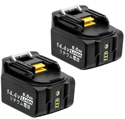 UAWISK 14.4v バッテリー bl1460b互換 バッテリー DIY専用 14.4v 6.0Ah LED残量表示付き 2個セット マキタBL1830B BL1850 BL1830 BL1850B BL1840B BL1820B 対応