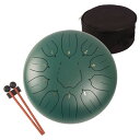 LOMUTY スリットドラム 12インチ 11音 スチール タングドラム 打楽器 楽器 ヨガ 瞑想 禅 祈り 音楽療法 音楽教育 多用途 楽譜付き専用バッグ付き...