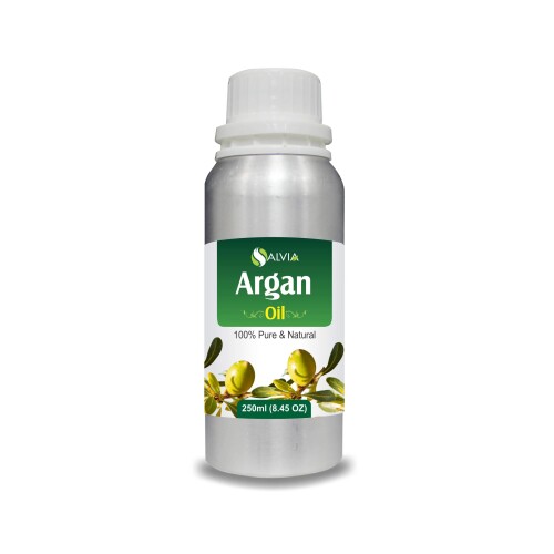 SALVIA|I[KjbNVRAKIC| 100% Organic Natural Argan Oil | Additive-Free | Multi-purpose - Body Oil, Moisturizing Oil, Aroma Oil, & Essential Oil | Large Quantity|250 ML
