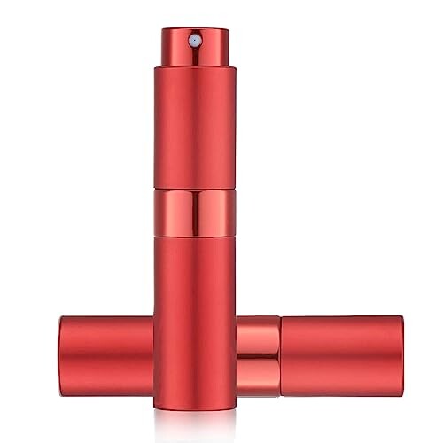 アトマイザー 8ml 香水 スプレーボトル アトマイザー 香水 いれもの 詰め替え ワンタッチ補充 香水噴霧器 携帯用 スポイト プッシュノズル付き (レッド)
