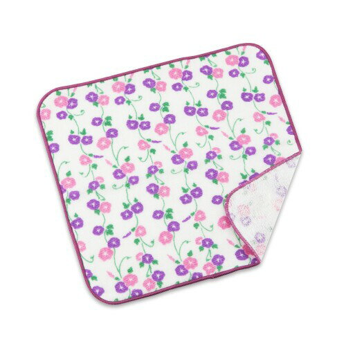 のレン タオル ハンカチ 和柄 泉州タオル 23×23cm 綿100% 日本製 (朝顔) 速乾 吸水 ギフト