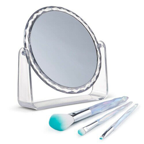 Junchi Cosmetic メイクアップ ブラシ 回転 メイクアップ ミラー