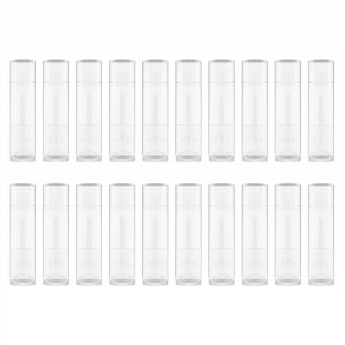 Coollooda リップケース 20本セット リップクリームチューブ リップ容器 リップバームチューブ 口紅チューブ 手作り 化粧品容器 空ボトル diy用 透明