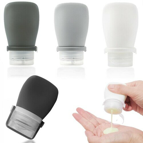 AUTAKI トラベルボトル シリコン シャンプーボトル詰め替え旅行 シャンプー 携帯用 旅行 便利グッズ トラベルセット 一目でわかる 漏れない特殊構造 銭湯セット シャンプー 容器 (60ml)