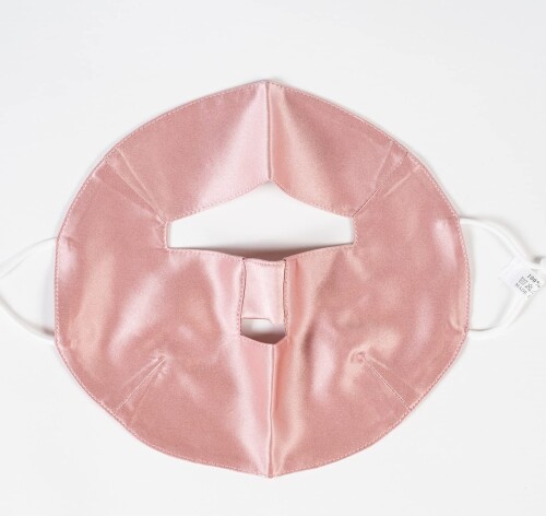 100％ 天然 シルクマスク おやすみ フェイスマスク 美容 保湿 ナイト 乾燥防止 肌荒れ 寝るとき 就寝用 BeLL[ファイ] (ピンク)