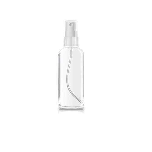ファインミストミニクリアスプレーボトル ポンプスプレーキャップ付き -エッセンシャルオイル 旅行 香水用-詰め替え可能で再利用可能な空のプラスチックボトル旅行ボトル