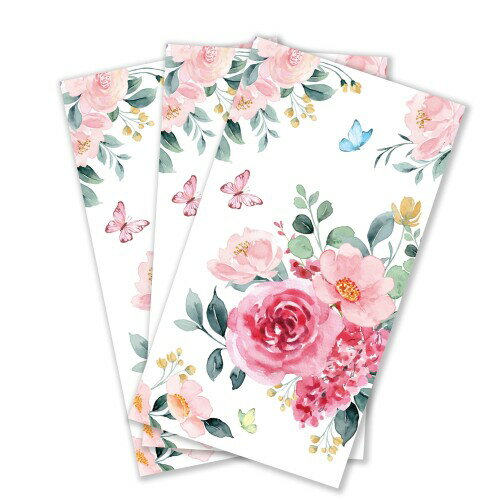 Zelten 2層 15枚 色紙 ホステス ナプキン シャビー シック ナプキン ウェディング ディナー ティーパーティー デコレーション E (Yard)