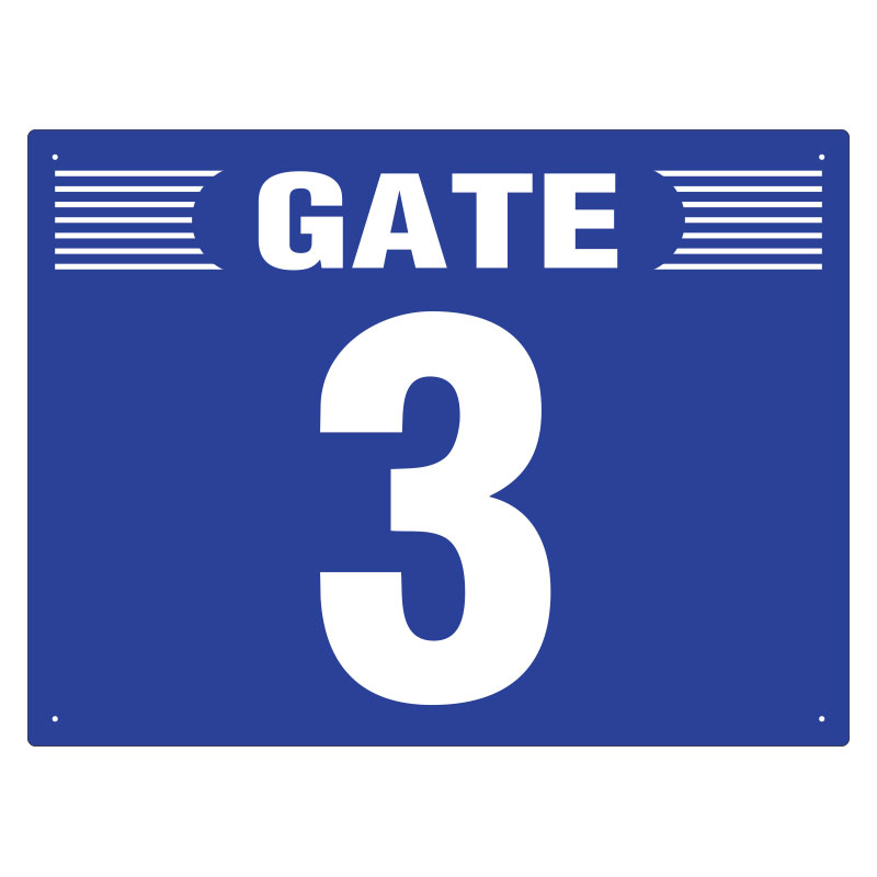 Work Supplies - ゲート表示板　GATE　3　ヨコ305-302