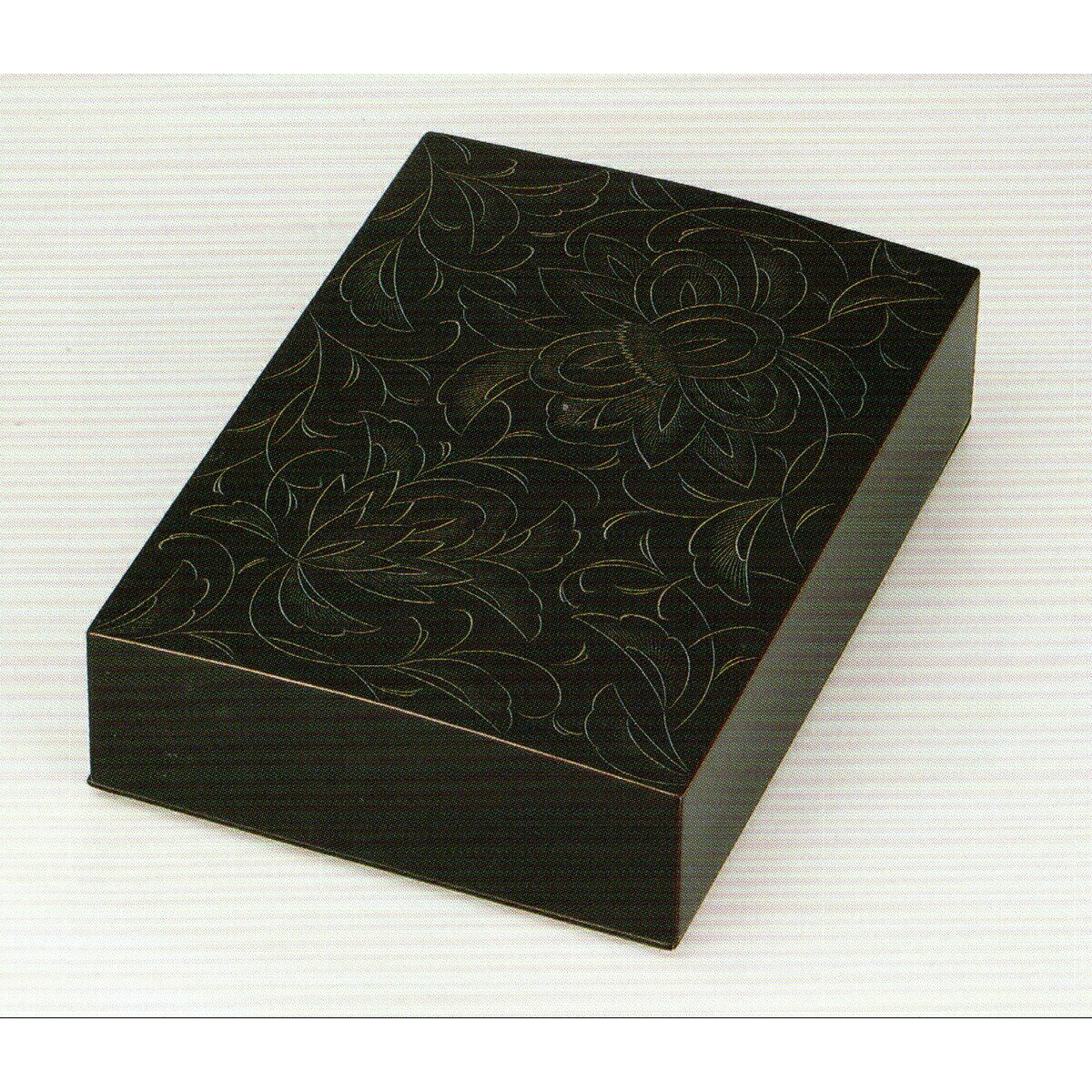 手文庫 唐草彫 溜 内布張り 日本製 14-2