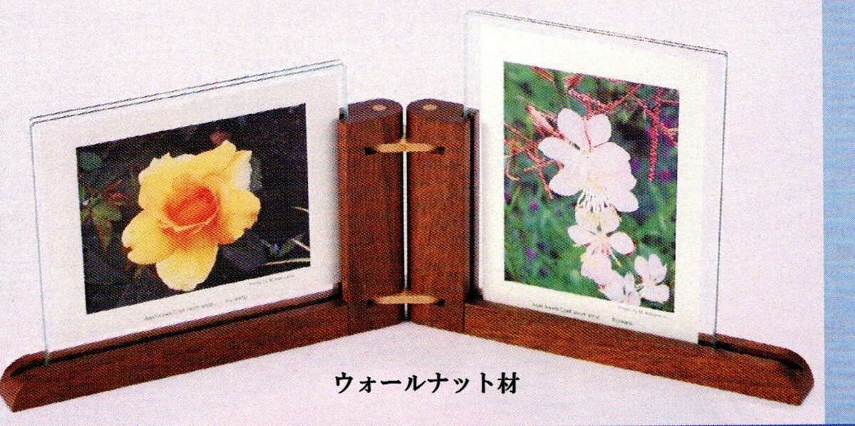 木製 Wフォトカードスタンド W Postcard stand 卓上写真立 日本製 送料無料 [3]
