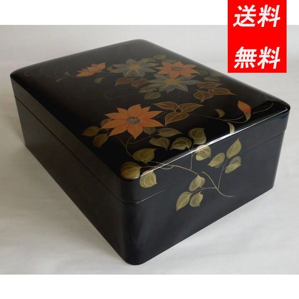乐天商城 - 木製 文庫 黒鉄線花 蒔絵 送料無料 日本製