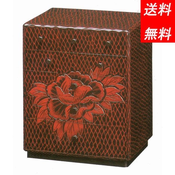 鎌倉彫 小引出 特大5段 8杯引 2E-1 送料無料 和風整理箱