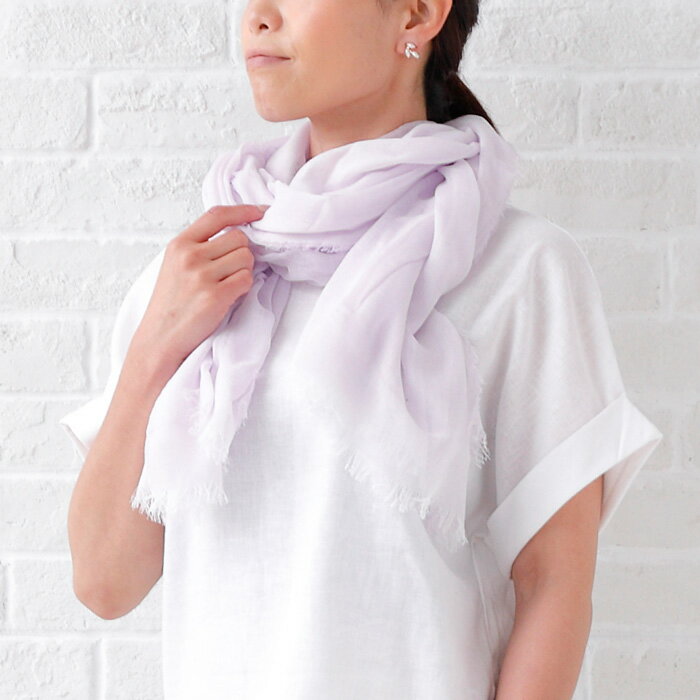 【米ぬか美肌成分配合】米ぬかストール / 蚊帳織りストール / 大判ストール / 米ぬか繊維のストール / 日本製 /[N:24/24]