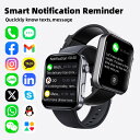 スマートウォッチF300 通話機能付き 消費カロリー 100+種類運動モード 活動量計 Bluetooth5.3 Line アプリ通知 天気予報 音楽制御 アラ...