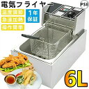 フライヤー 家庭用/業務用 揚げ物 電気フライヤー 揚げ物 業務用小型フライヤー 卓上 小型 電気 串揚げ 揚げ物機 110V 6L 一槽式 ミニフライヤー 厨...