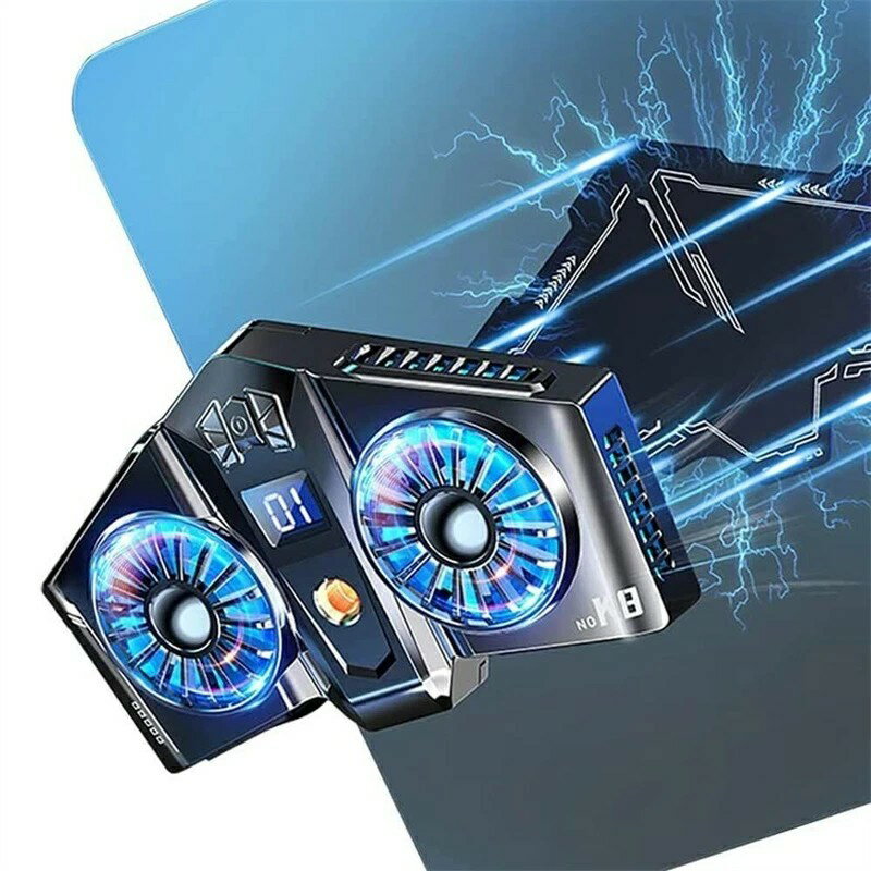 iPad 冷却ファン ペルチェ素子 タブレット 冷却クーラー SurfacePro散熱器 40?超大冷却面積 磁気吸着 デジタル温度表示 120フレームレートが安定 熱暴走防止 二つ30*30mmTEC 半導体 原神 荒野行動 USB給電式 雰囲気RGB