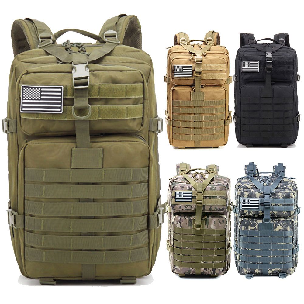 ミリタリー バックパック 登山 リュックサック 43L MOLLE モールシステム PALS パ...