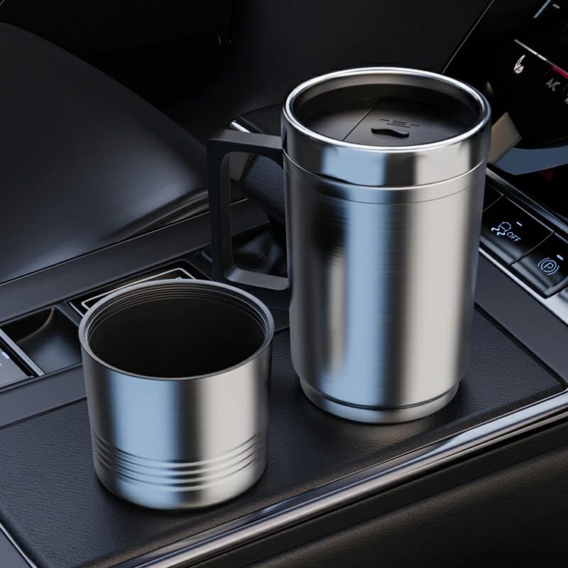 車載電気ケトル 電気ポット 300ML 小型車/24Vトラック兼用 大容量 カー用 トラック用DC12V/24V 加熱 保温 湯沸し器 湯ボルト ポータブルケトル 自動加熱 保温 湯沸し器 電気ボルト ポータブルケトル 304ステンレス鋼 車中泊 沸騰/断熱/お茶作り 旅行用