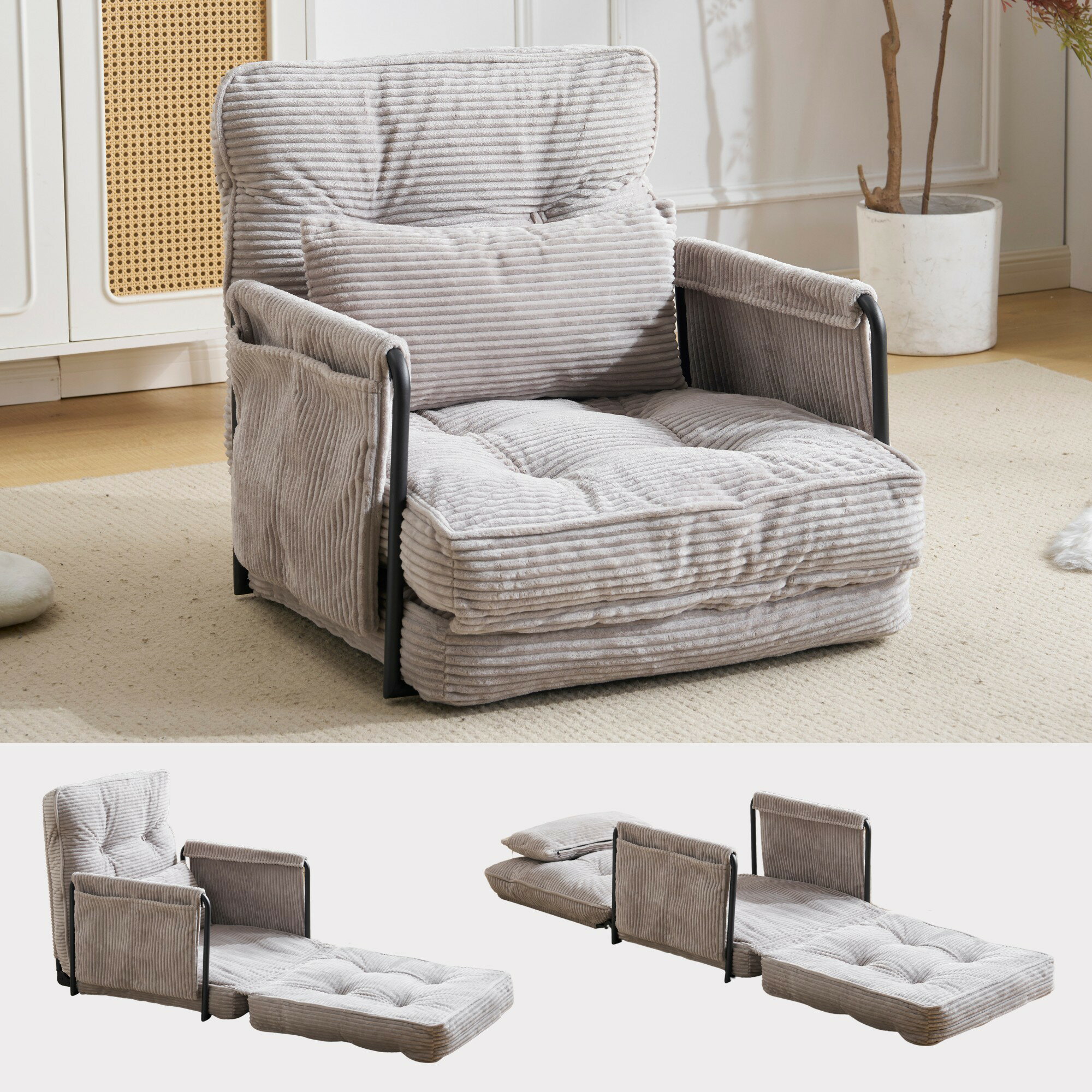 ソファーソファーベッド座椅子6段調...