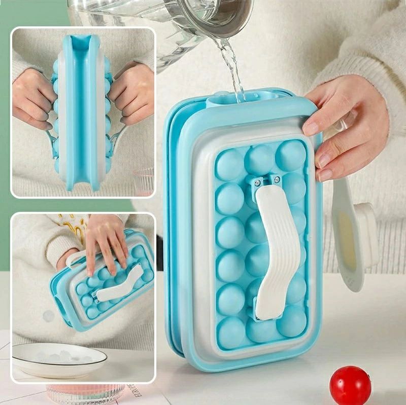 製氷皿 製氷器 水筒 アイスボール ボトル 透明 クリアケース おしゃれ 製氷 アイストレー ひんやり クール 冷たい 丸氷 製氷 氷作る 製氷機 直径1.5CM 小型 持ち運び便利 耐熱 冷凍 アイディアグッズ DIY 取り出しやすい 3