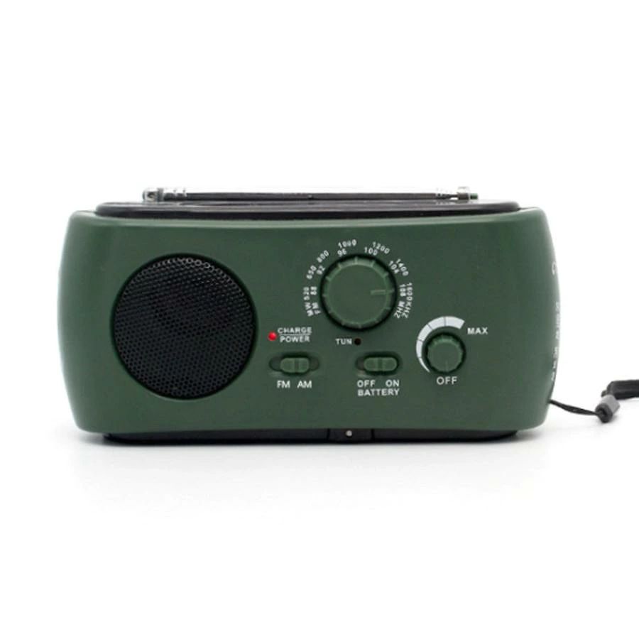 ソーラー多機能 防災ラジオ サイレン AM/FMラジオ 携帯充電 LEDライト 手回し充電 ...