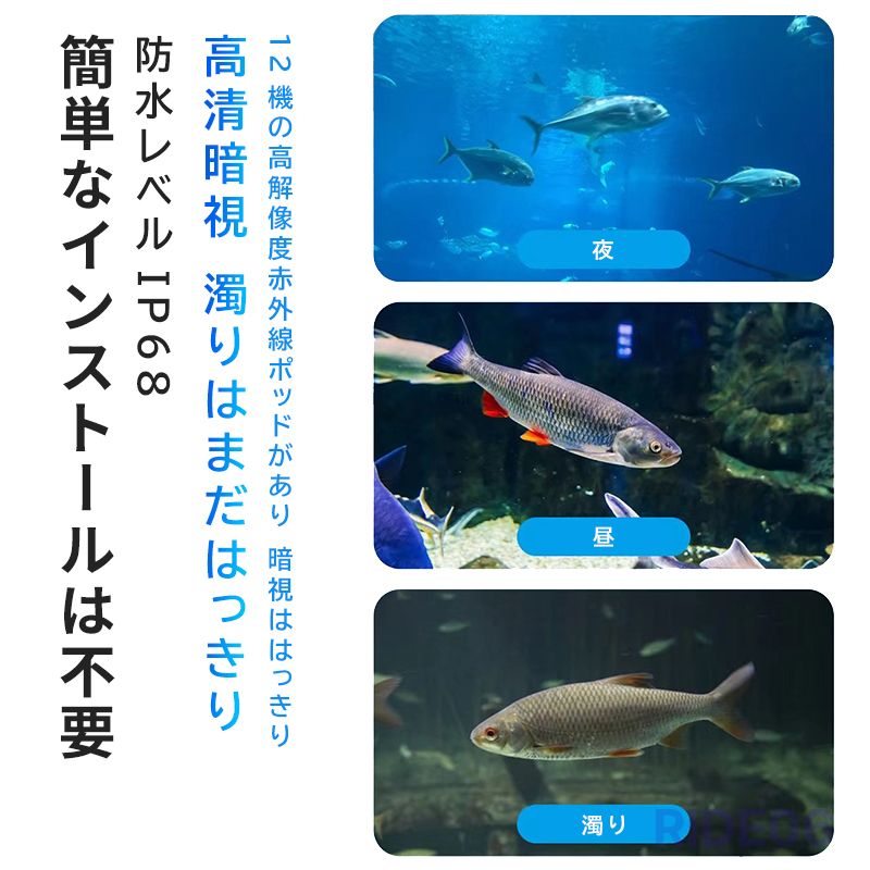 ashisuto13の水中カメラ 釣り 釣り用 水中モニター 水中 カメラ ポータブル 5インチ カラーモニター 魚群探知機 赤外線LED 暗視 海釣り川釣り 餌釣り 船｜アングル3