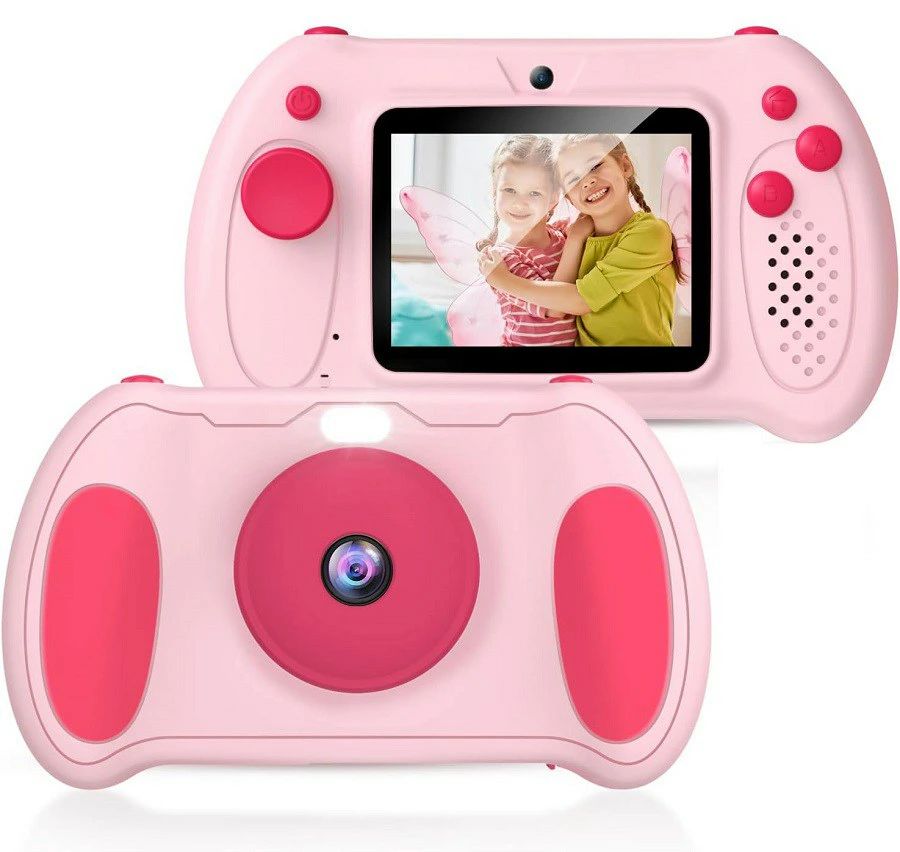子供用カメラ キッズカメラ 2.4インチ大画面＆4000万高画素 子供用デジタルカメラ kids camera mp3音楽 1080P 2.5K UHD動画 8倍ズーム 自撮り ゲーム USB充電式 4歳以上適用 女の子 人気 おしゃれ 誕生日 プレゼント