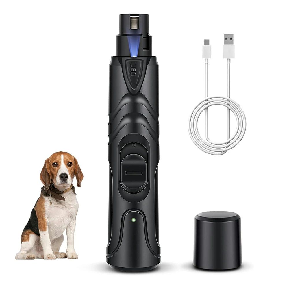 ペット爪切り 電動爪やすり USB充電式 爪トリマー 犬猫兼用 LEDライト付き LEDライト付き ペット用 2段階調整 3種モード つめきり 犬 爪切り 電動 USB充電式 連続使用約2時間 静音設計 低振動と低騒音 高速回転