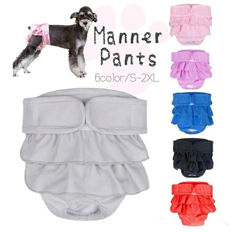 かわいい 便利 フリル トイレ用品 ドッグウェア 犬 ペット用品 おむつカバー 生理パンツ マナーパンツ 犬用サニタリーパンツ