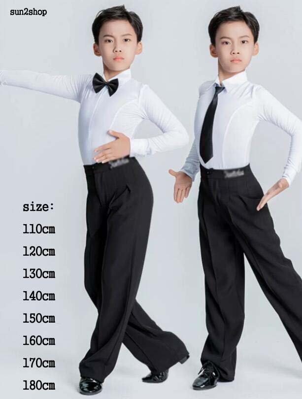 フラメンコ 紳士服 社交ダンス衣装 男の子 モダン ラテン キッズ ルンバ 子供 大量注文可 セットアップ 社交ダンス 競技用 トップス＋ズボン タンゴ 2点 ダンスウェア 高品質 ダンドレス こども おしゃれ ヴィーナス ステージ衣装 カジュアル 息子 110-180cm