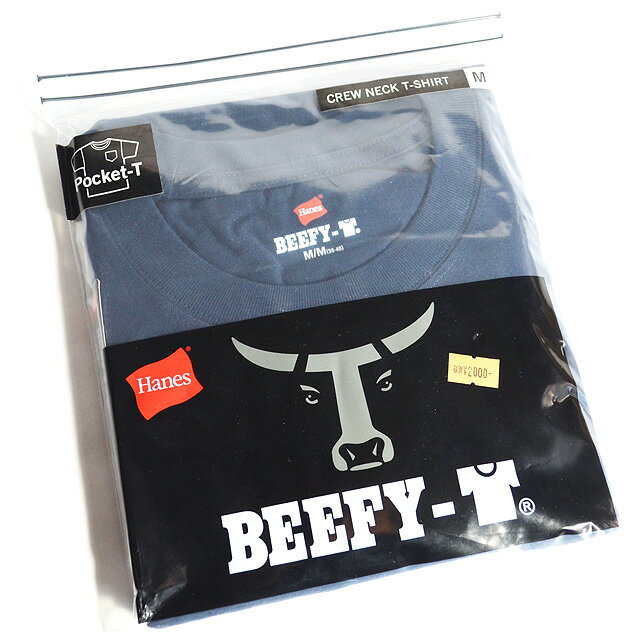 HANES ヘインズ BEEFY ポケットTシャツ 【H5190】 370NAVY