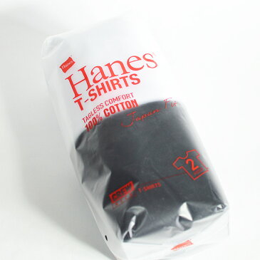 HANES ヘインズ ジャパンフィット クルーネックTシャツ(2枚組)【H5120】 998白黒 メンズ レディース 夏用 カジュアル シンプル 無地