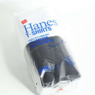 HANES ヘインズ ジャパンフィット ブルーパック クルーネックTシャツ(2枚組)【H5220】 998白黒