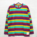 Nigel Cabourn iCWFP[{ LONG SLEEVE CREW J-51 multi stripe 80381320010