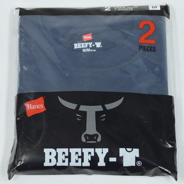 HANES ヘインズ パックtee BEEFY-T (2枚組) 【H5180-2】 NAVY