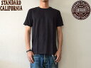 スタンダードカリフォルニア Standard California SD UNDERWEAR CREW NECK T BLACK ストリート アメカジ シンプル...