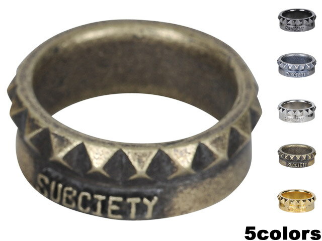 サブサエティ 指輪 Subciety STUDS RING ストリート アメカジ シンプル インディゴ