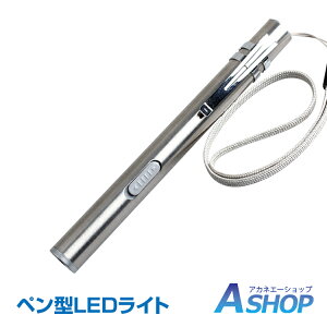 ☆★5/5迄店内全品P5倍★☆【送料無料】 ペン型 LED ライト コンパクト ステンレス 明るい USB 充電 懐中電灯 作業灯 警告灯 クリップ ストラップ ad231 ギフト