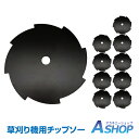 ☆6/18(水)対象商品限定99円!☆【送料無料】DIY チップソー 10個セット 8枚刃 外径25.5cm 穴径:2.54cm 研磨可能 草刈り機用 芝刈り ...