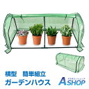☆7/6(日)迄!先着99円クーポン☆【送料無料】DIY ガーデンハウス 横型 植物 フラワーハウス ガーデニング ビニールハウス 小型 雨風除け 越冬 庭 花壇 園芸 温室 害虫対策 霜対策 1段 工具不要 簡単設置 家庭菜園 家庭用 ロール式カーテン オールシーズン 父の日 ny621