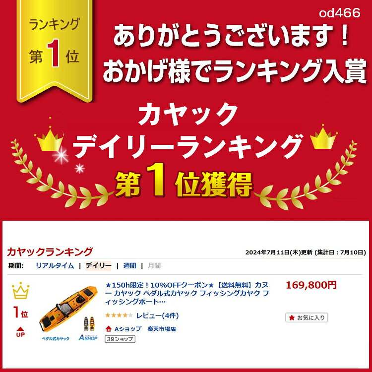 【6/18〜6/25全品クーポン】【送料無料】 ＼ランキング1位獲得／カヌー カヤック ...