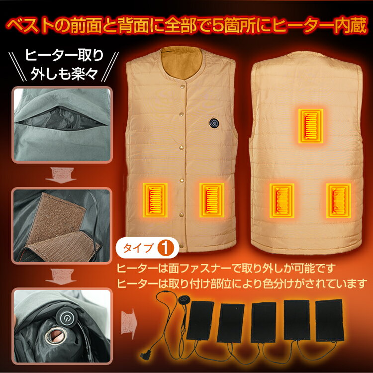 ベスト 防寒 ヒーター チョッキ メンズ レディース 男女兼用 内蔵 電熱 発熱 あったか 秋 冬 通勤 通学 釣り スキー アウトドア バッテリー付き zk291 ギフト 在庫処分通販格安セール情報 楽天 通販